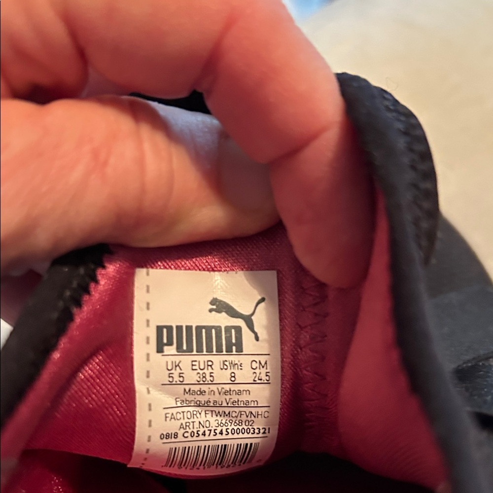 Puma Black and Pink Athletic Slip-Ons - Picture 3 of 4